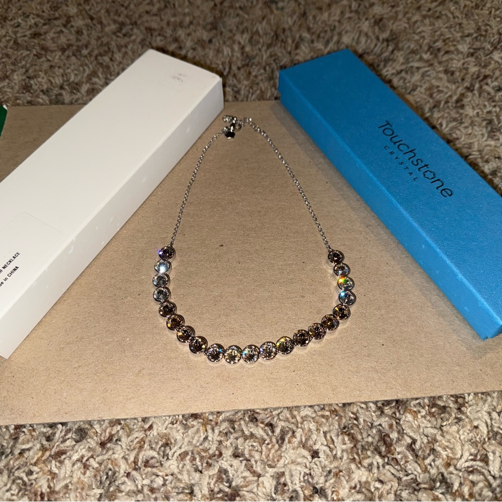 Touchstone Crystal by Swarovski Glimmer Necklace, New in Box.  Never tried on.